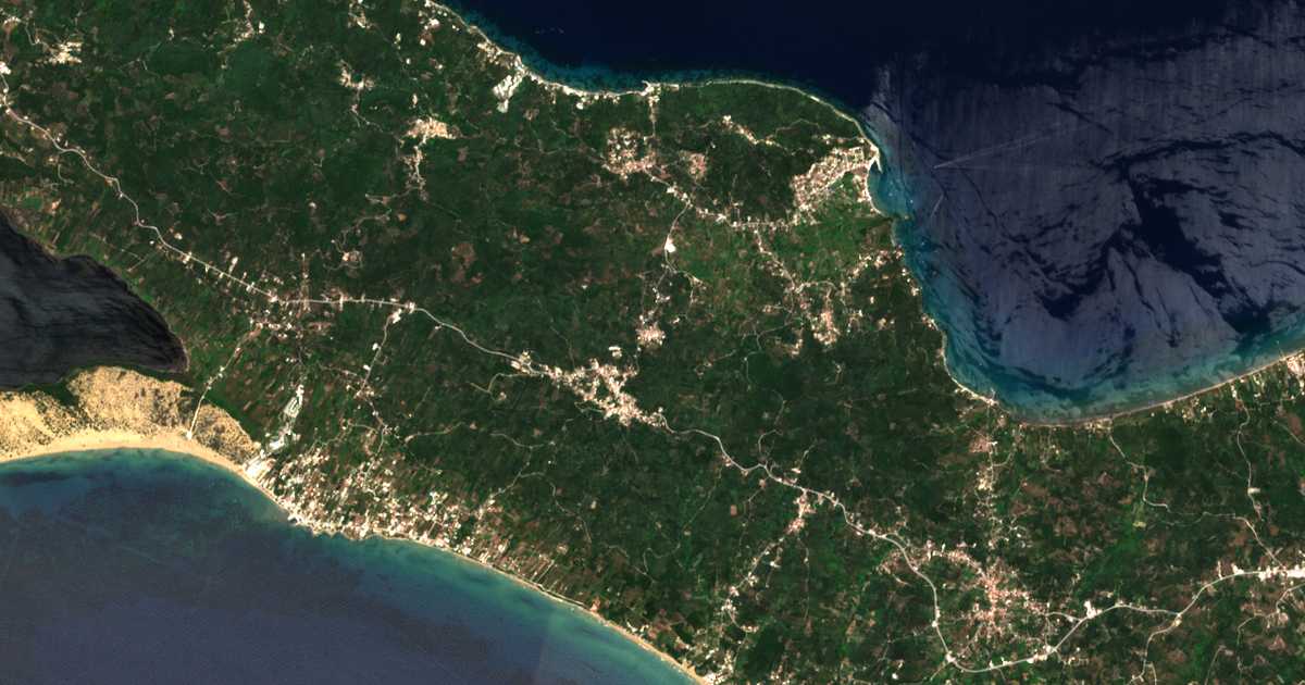 Satellitenkarte von Neochorákion