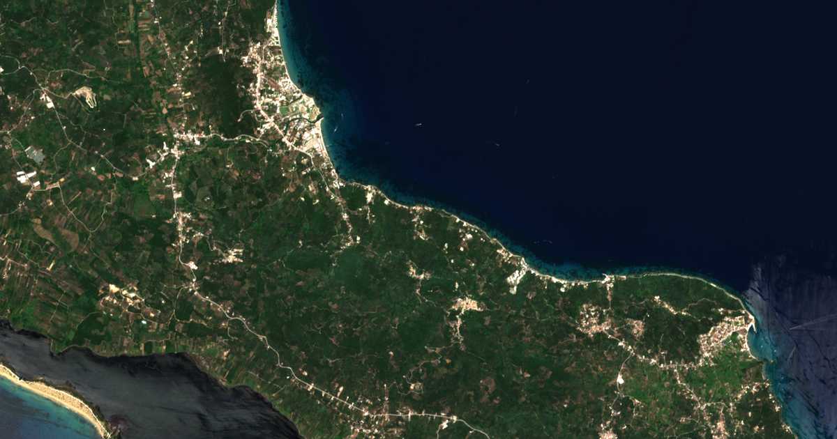 Satellitenkarte von Psarás