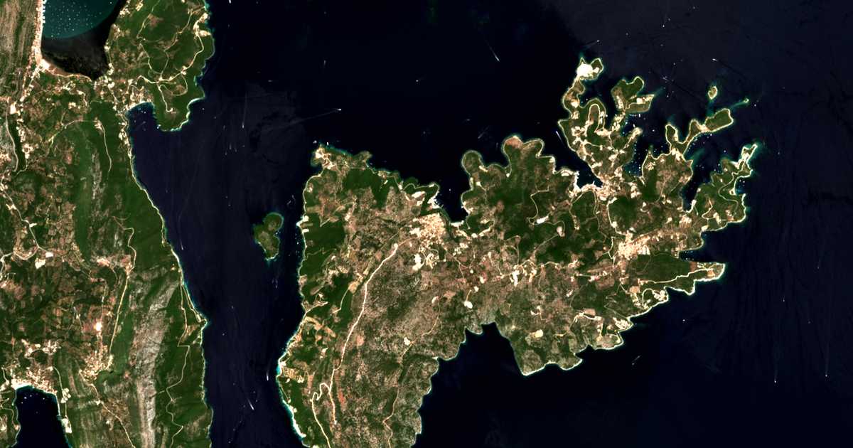 Satellitenkarte von Spartochori von Meganisi