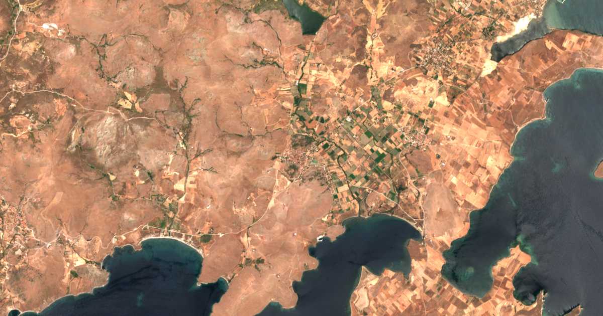 Satellitenkarte von Kontiás