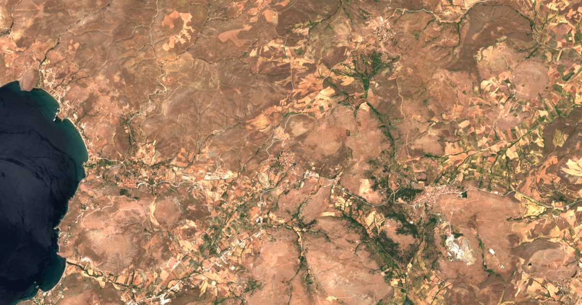 Satellitenkarte von Kornós