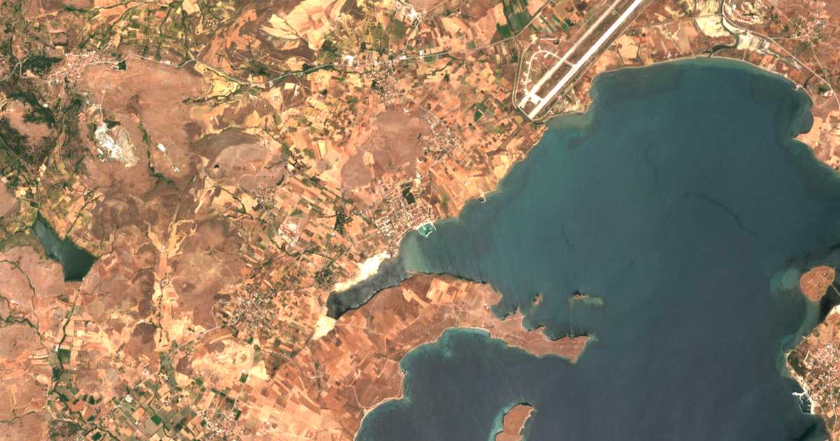 Satellitenkarte von Néa Koútali