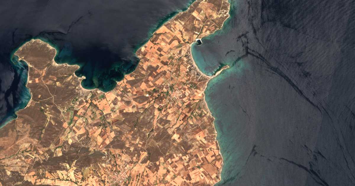 Satellitenkarte von Pláka