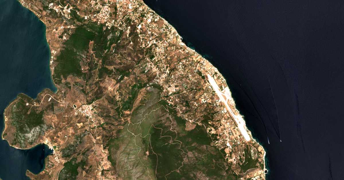Satellitenkarte von Agía Marína