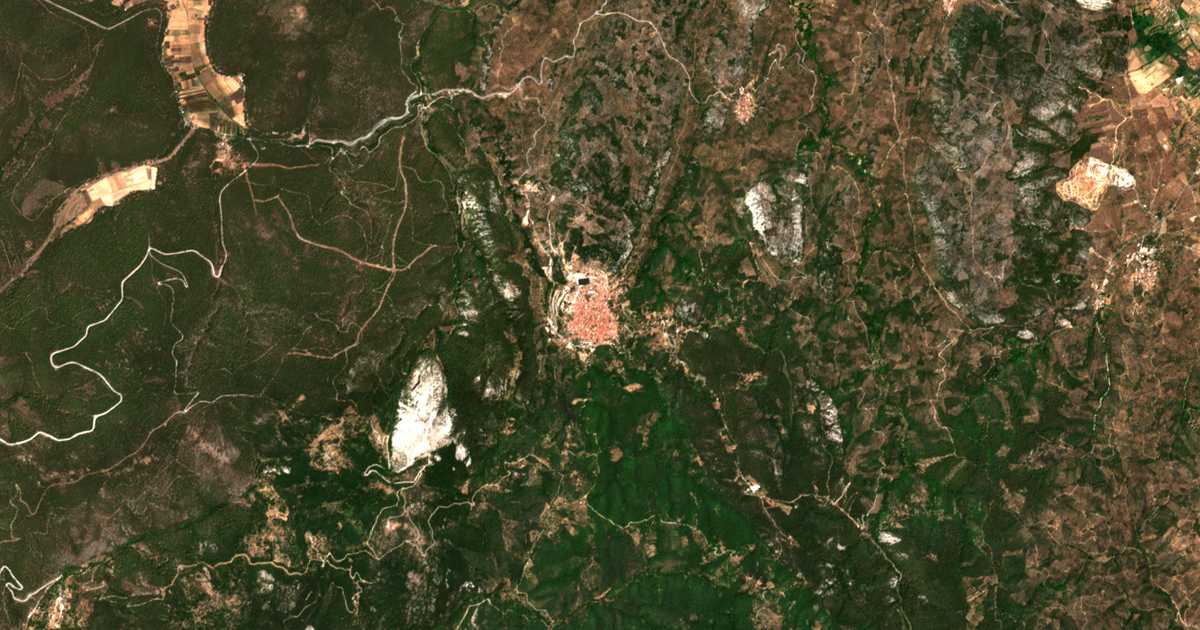 Satellitenkarte von Agiasos