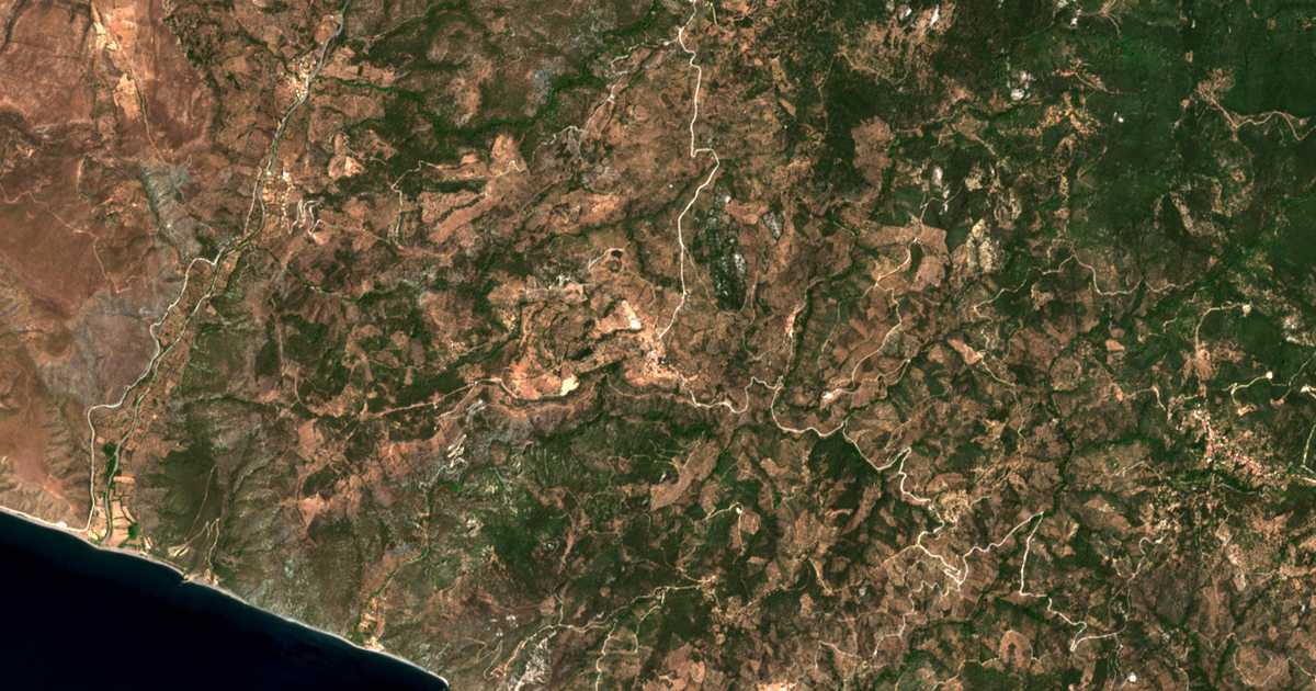 Satellitenkarte von Akrásion