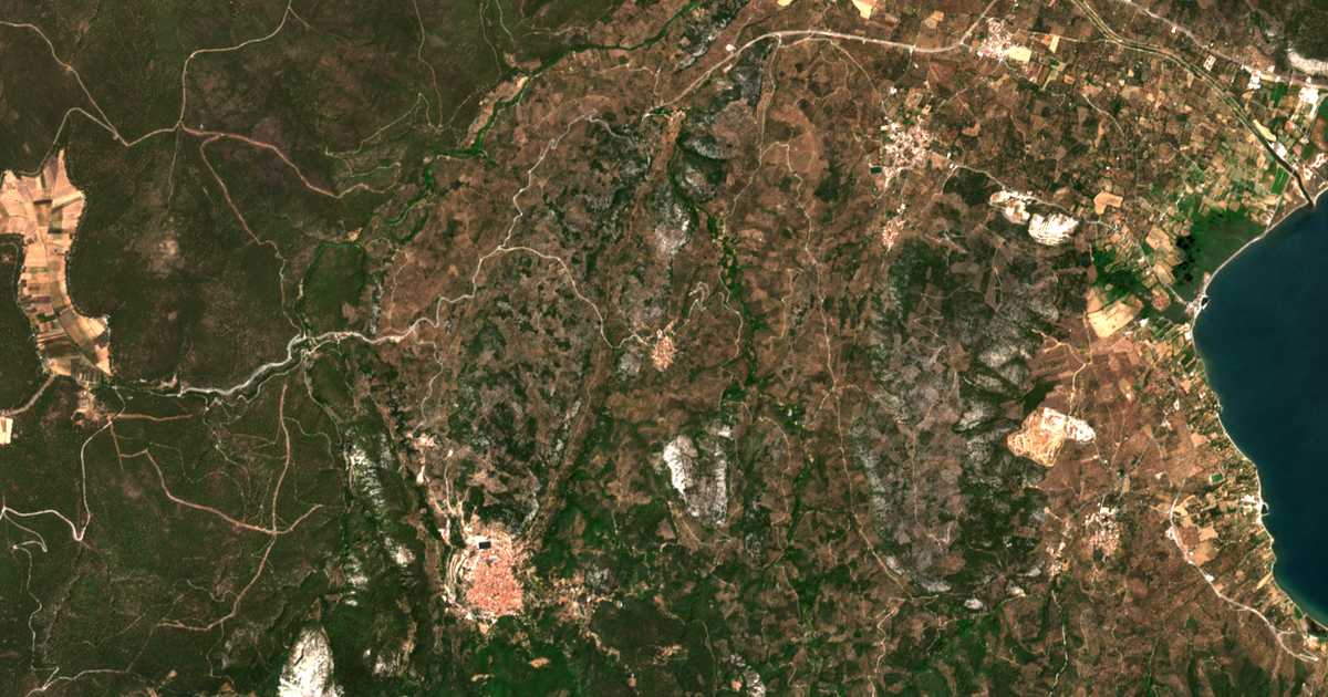 Satellitenkarte von Asómatos