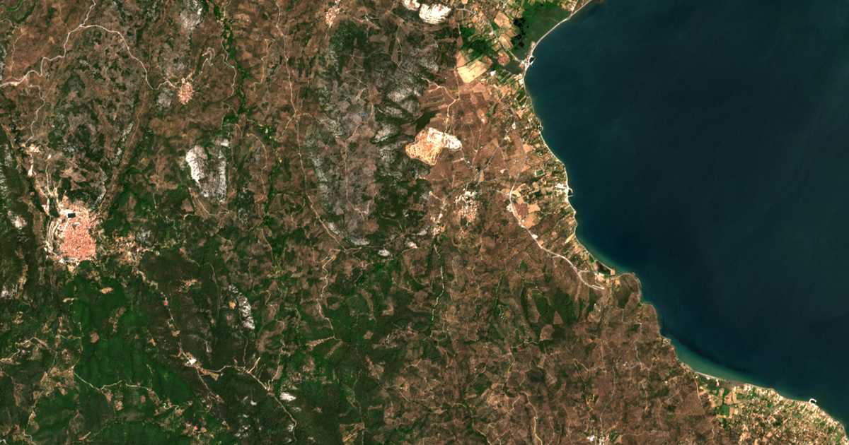 Satellitenkarte von Mychós
