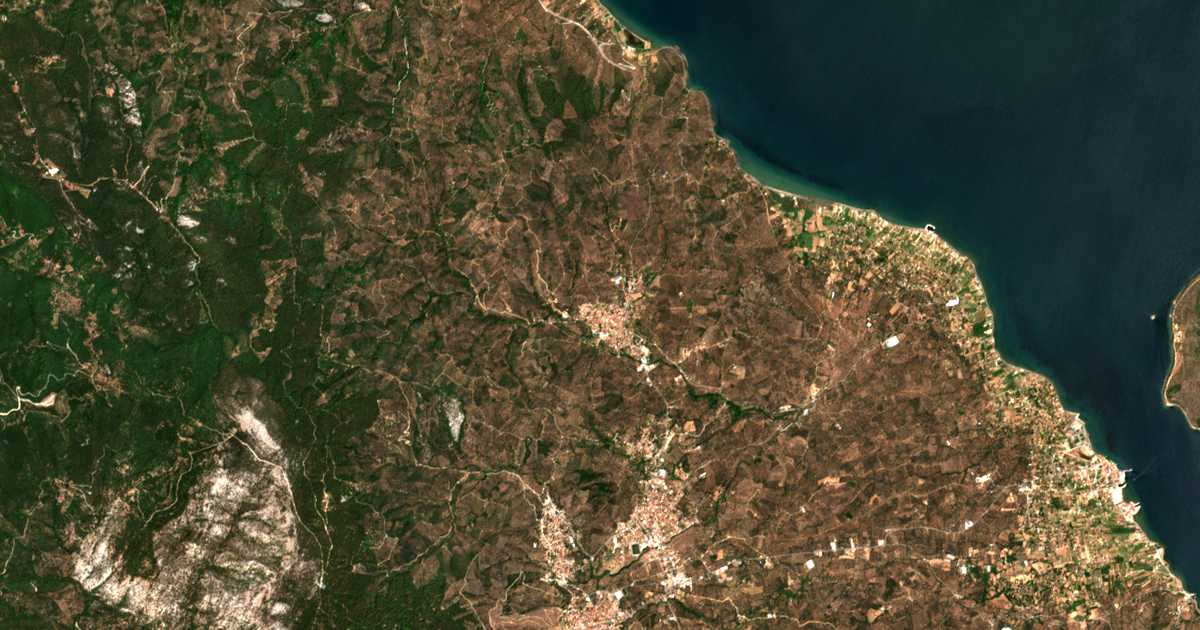 Satellitenkarte von Palaiókipos