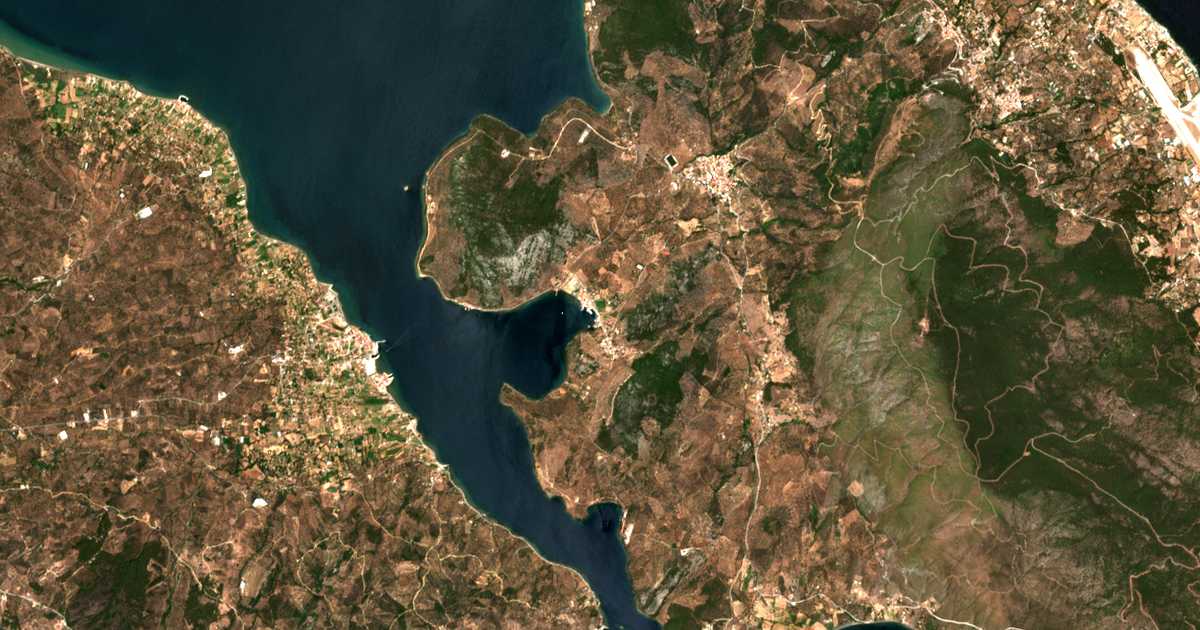Satellitenkarte von Skála Loutrón
