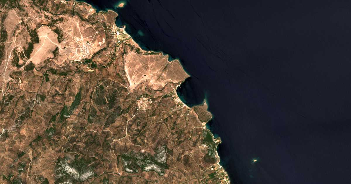 Satellitenkarte von Skála Mistegnón