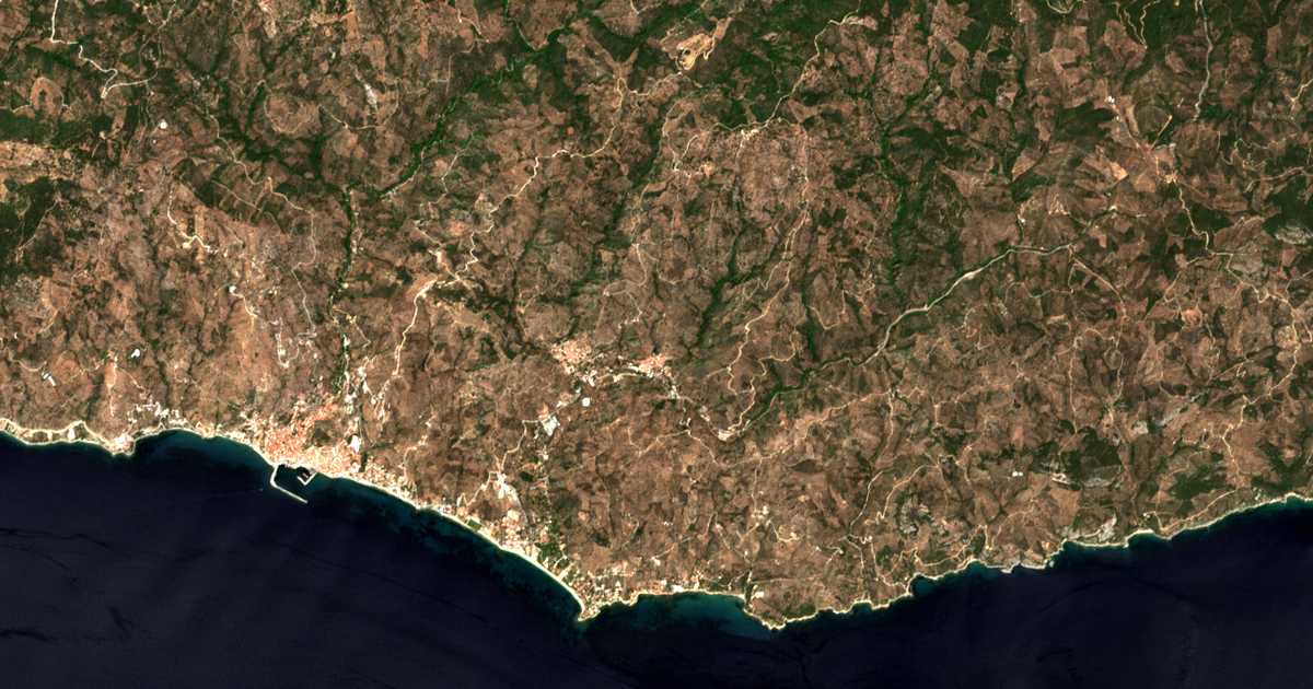 Satellitenkarte von Trýgonas