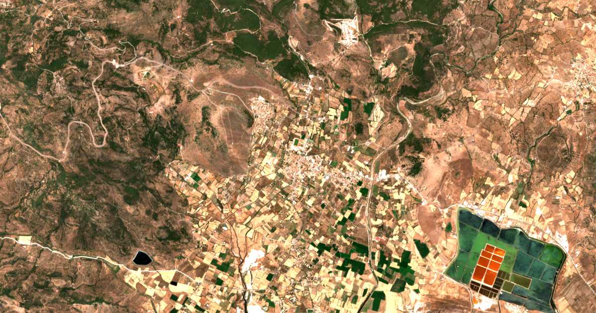 Satellitenkarte von Kalloni