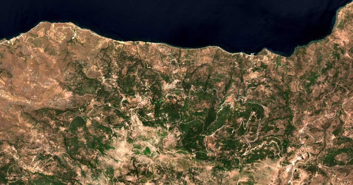 Satellitenkarte von Lepétymnos