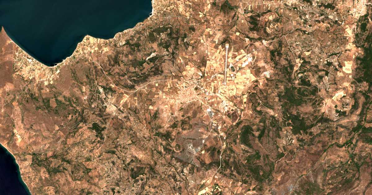 Satellitenkarte von Polichnítos