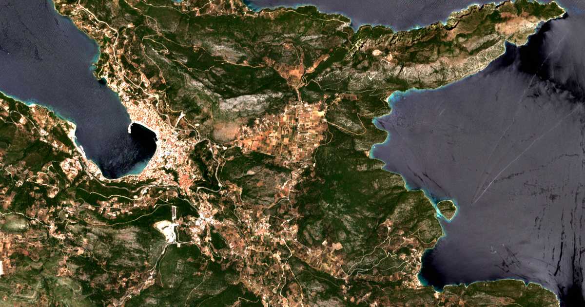 Satellitenkarte von Agía Zóni