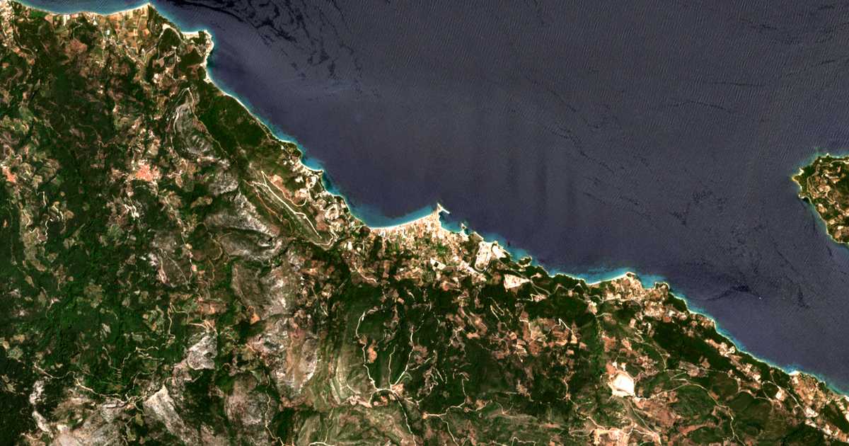 Satellitenkarte von Kokkari