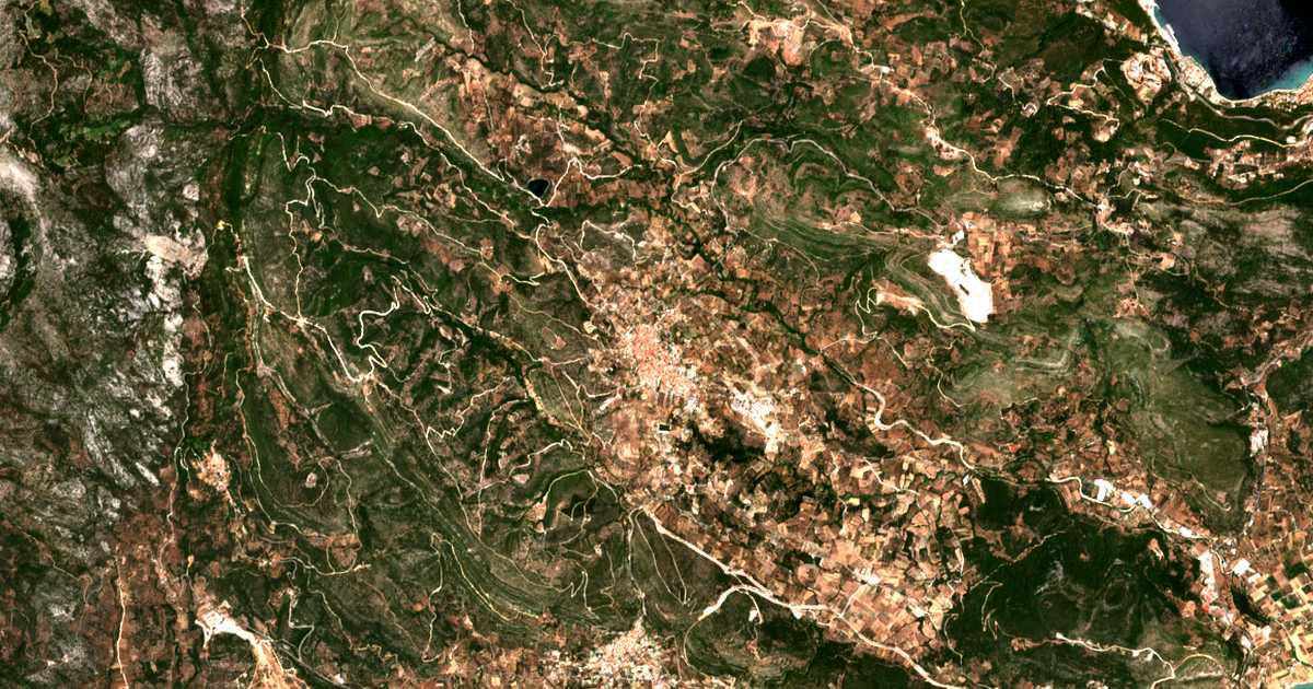 Satellitenkarte von Mytilinii