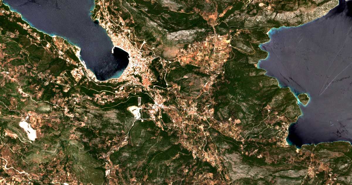 Satellitenkarte von Nikóla
