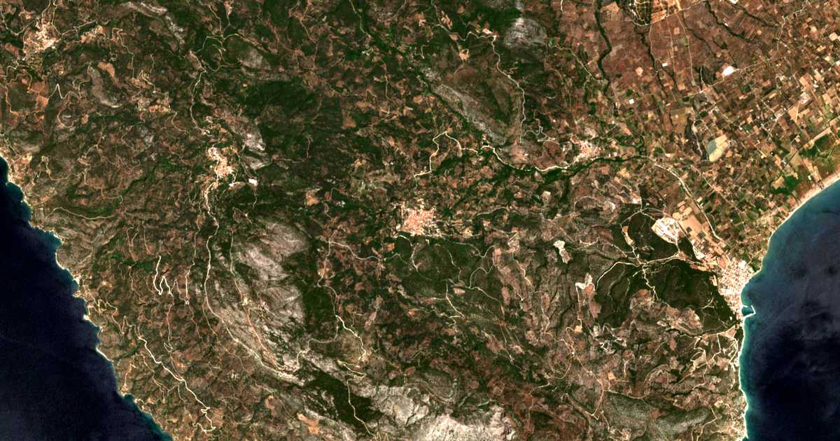 Satellitenkarte von Pagondas