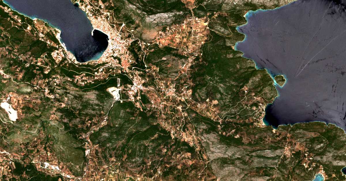 Satellitenkarte von Paleokastro