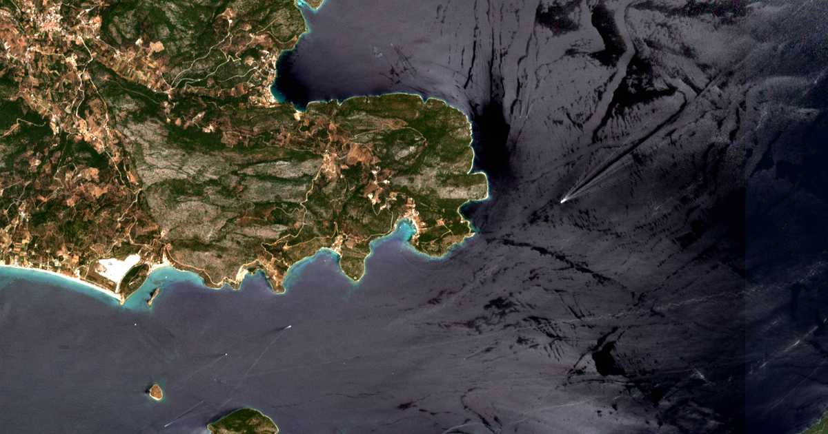 Satellitenkarte von Poseidónion
