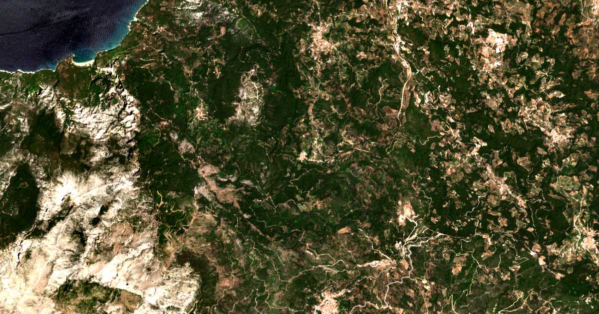 Satellitenkarte von Kastania