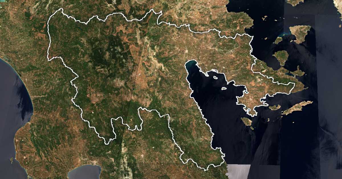 Satellitenkarte von Nomós Argolídos kai Arkadías