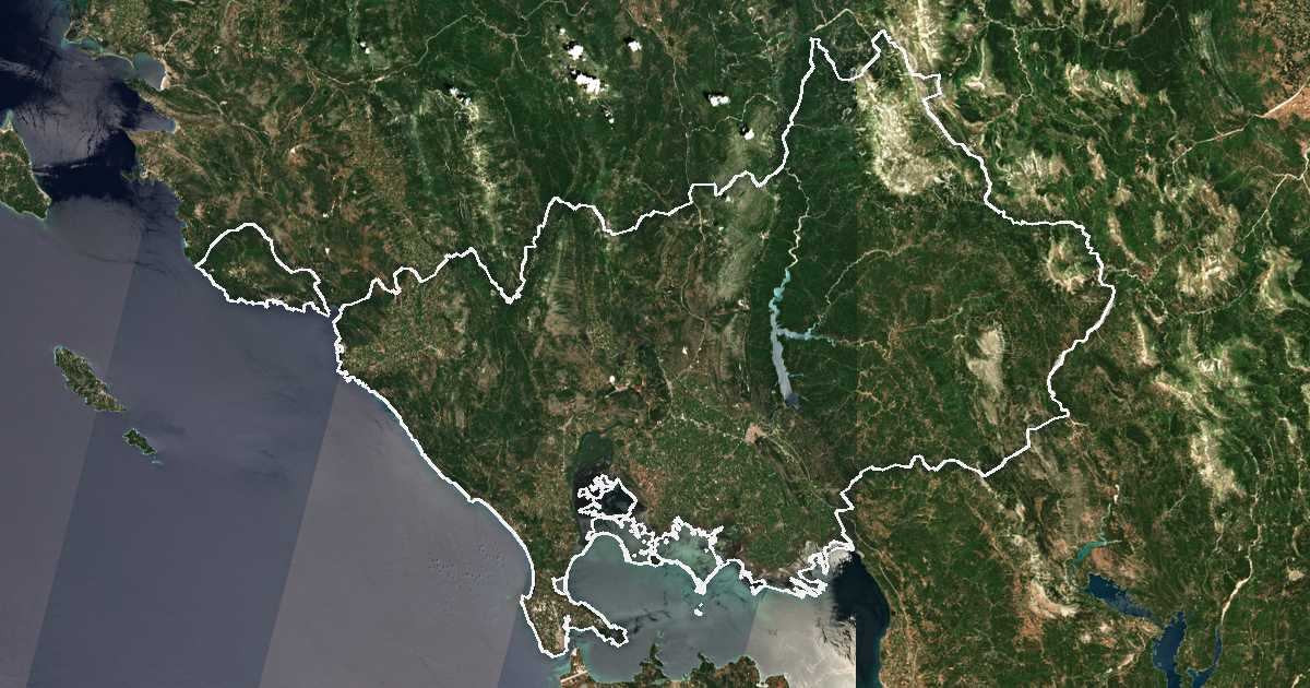 Satellitenkarte von Nomós Ártas kai Prévezas