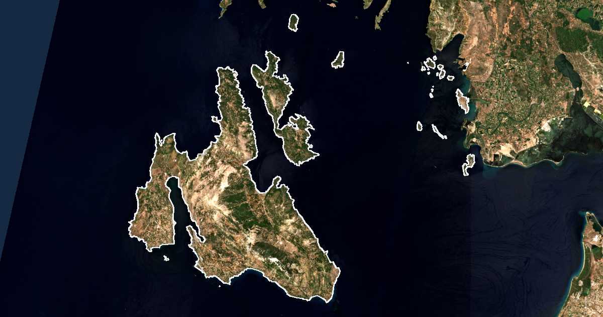 Satellitenkarte von Nomós Kefallinías kai Ithákis