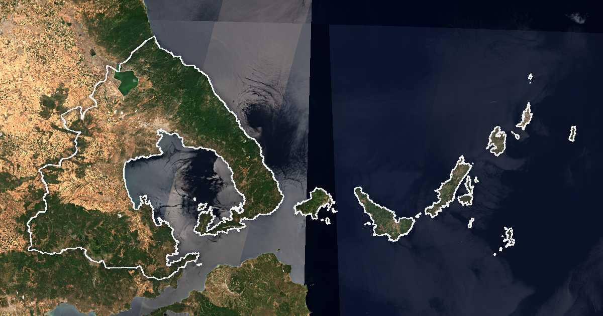 Satellitenkarte von Nomós Magnisías kai Sporádon