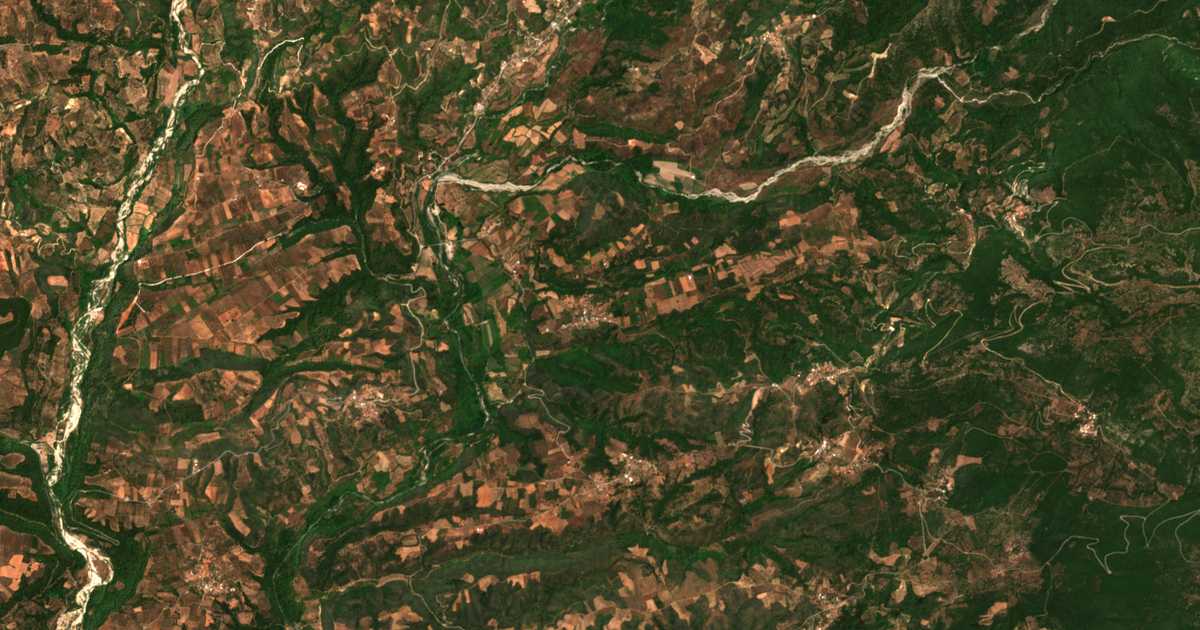 Satellitenkarte von Chrysochórion