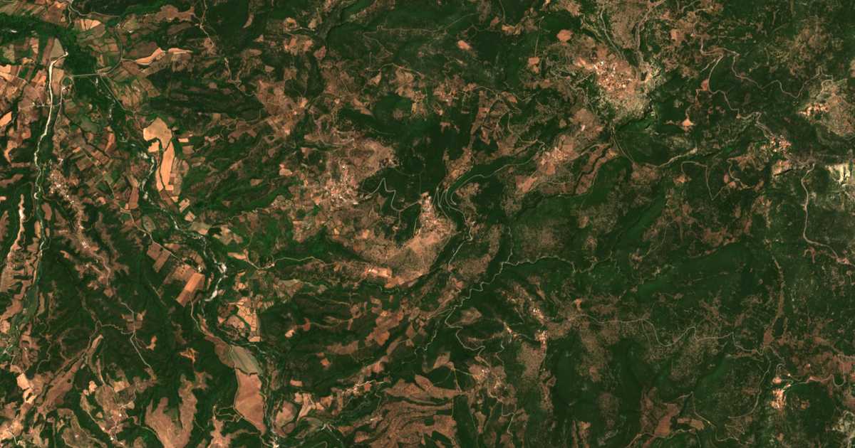 Satellitenkarte von Kokkorás