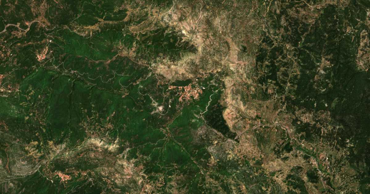 Satellitenkarte von Langadia