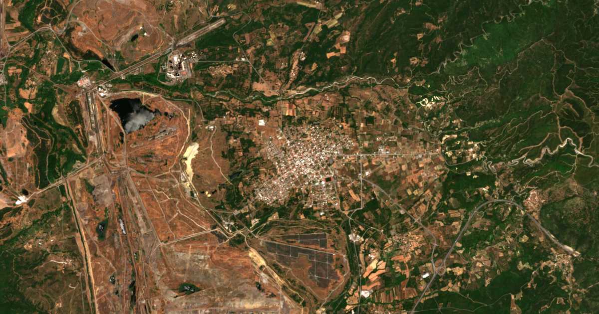 Satellitenkarte von Megalopoli