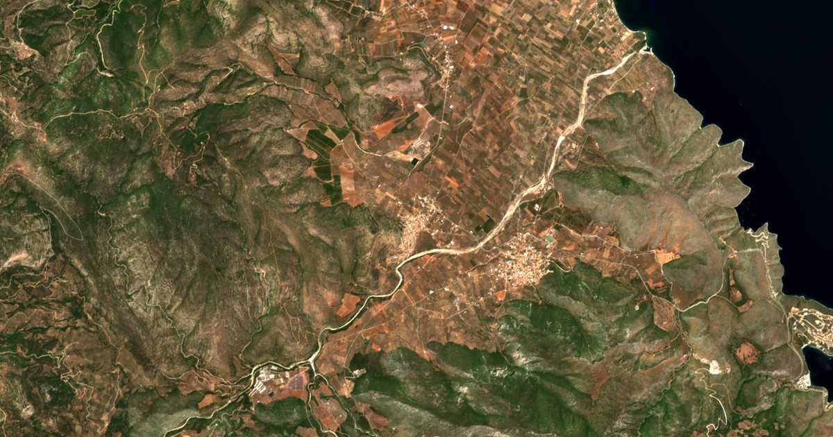 Satellitenkarte von Korakovoúnion
