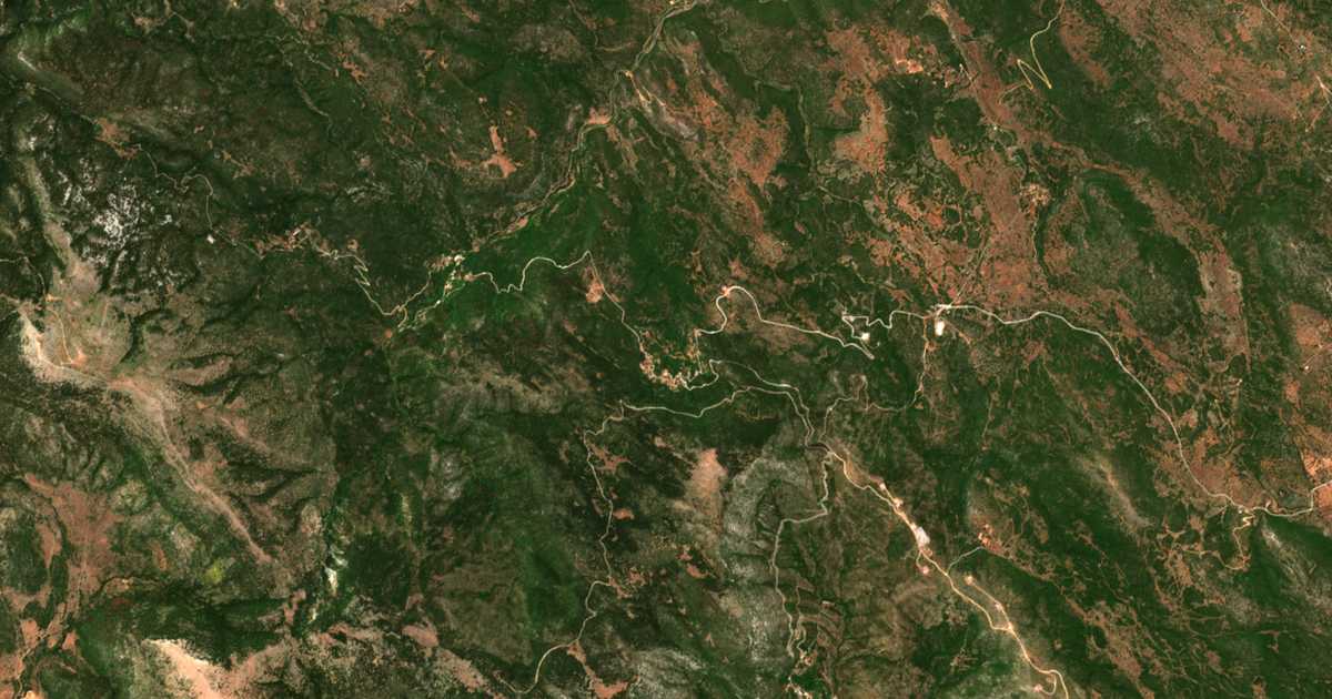 Satellitenkarte von Kounoupiá