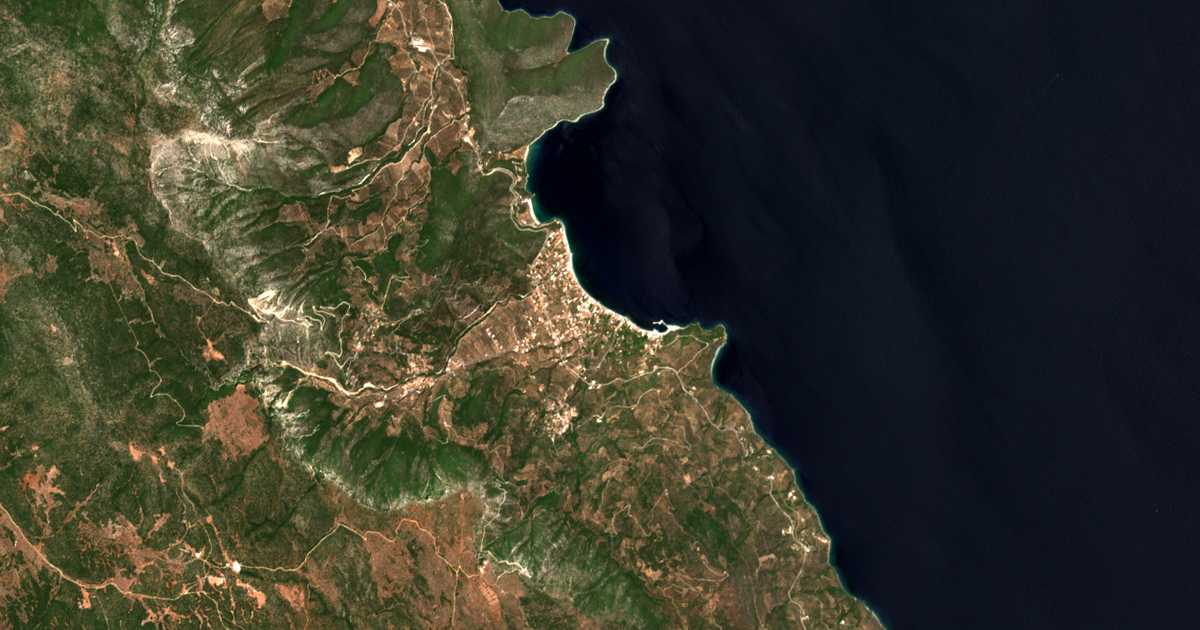 Satellitenkarte von Paralía