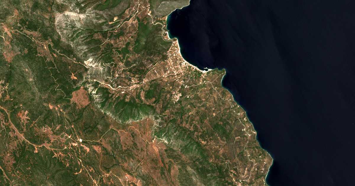 Satellitenkarte von Sapounakaíika