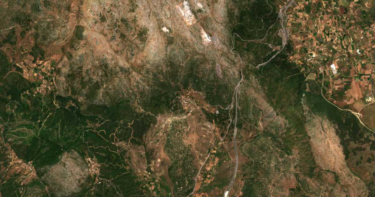 Satellitenkarte von Dórizas