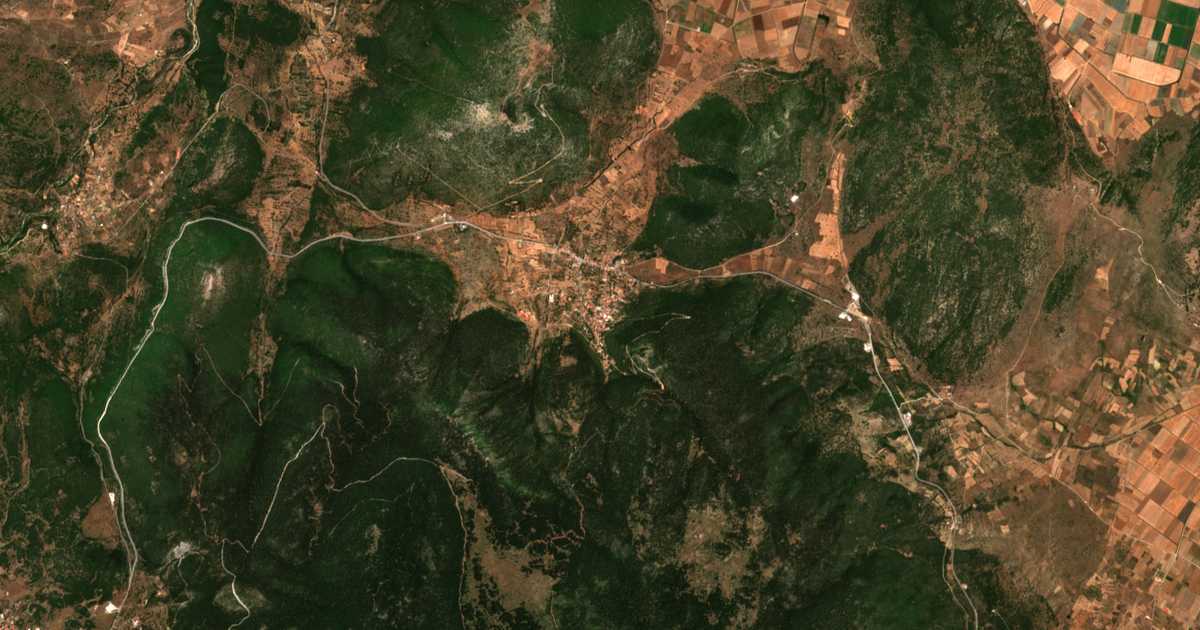 Satellitenkarte von Vlachérna