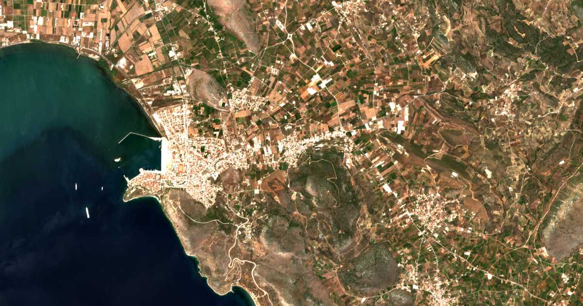 Satellitenkarte von Ária