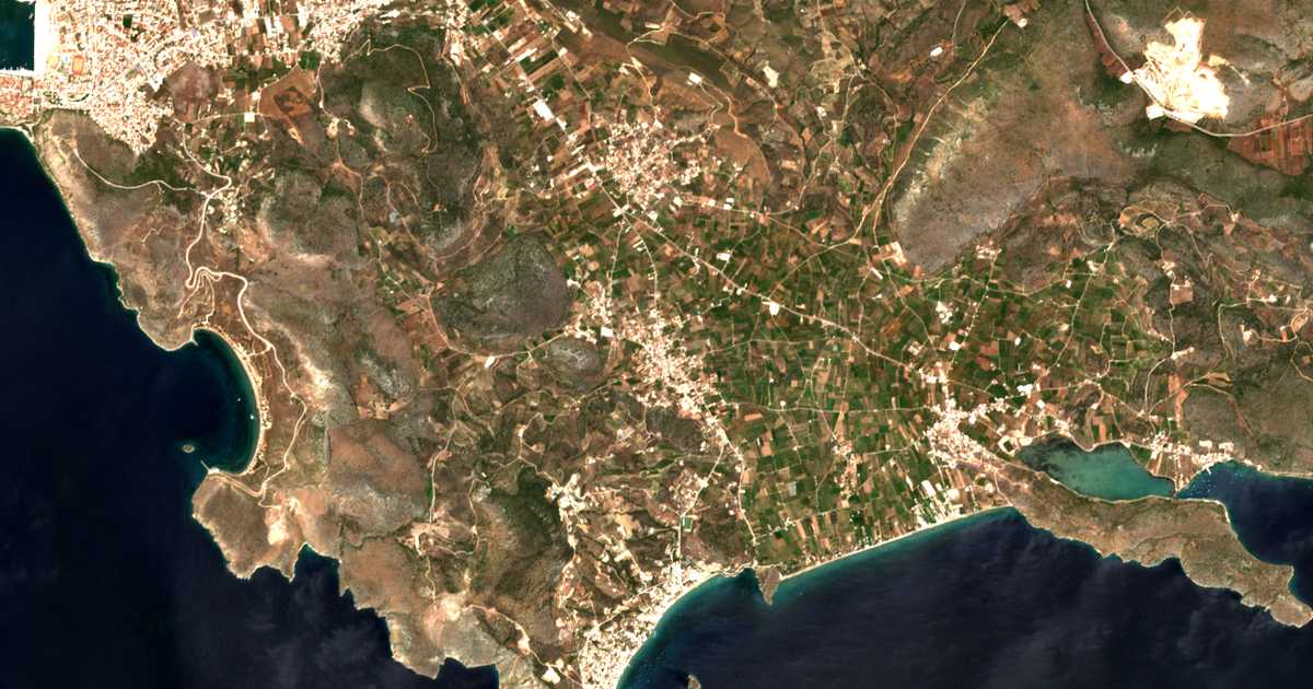 Satellitenkarte von Asíni