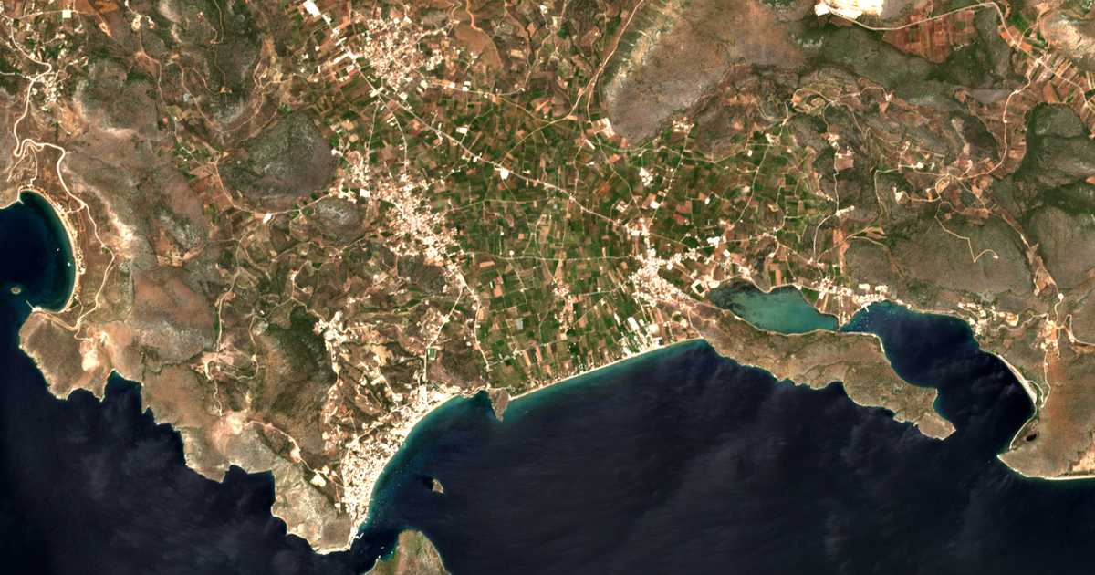 Satellitenkarte von Kallithéa