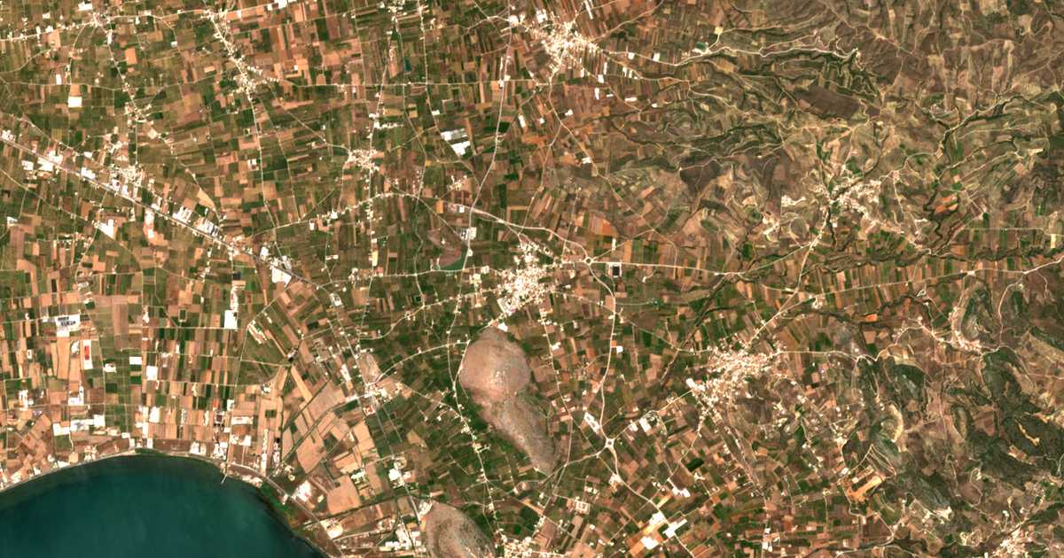 Satellitenkarte von Néa Tíryns
