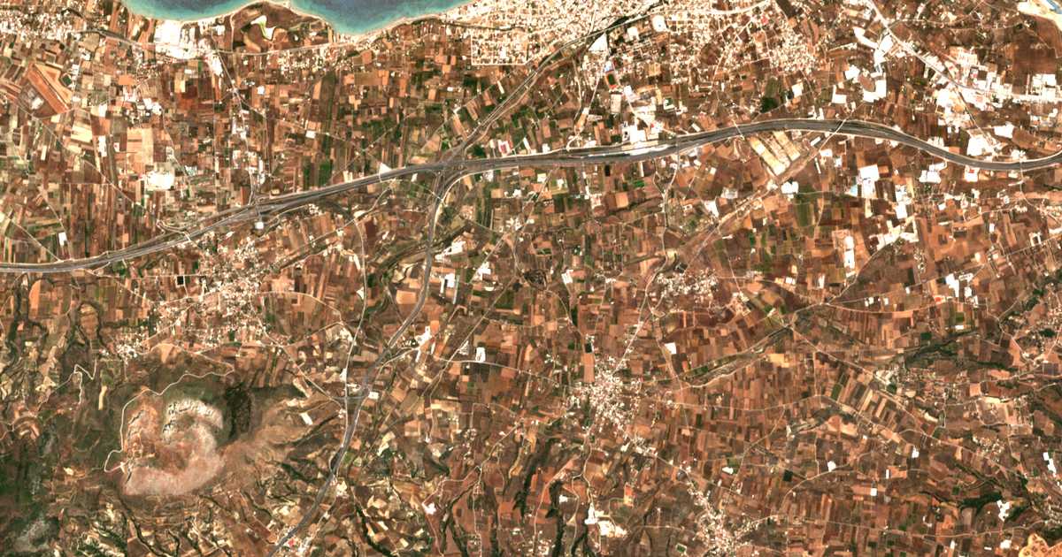 Satellitenkarte von Dáfni