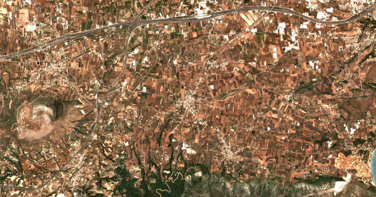 Satellitenkarte von Examília