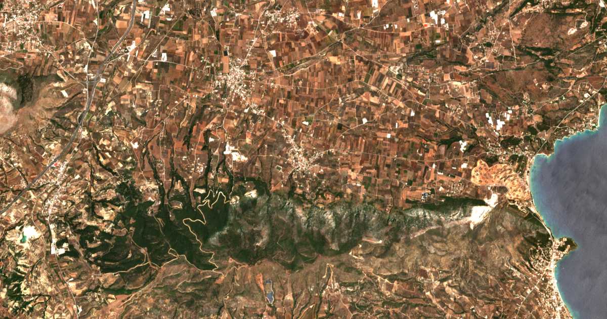 Satellitenkarte von Xylokériza