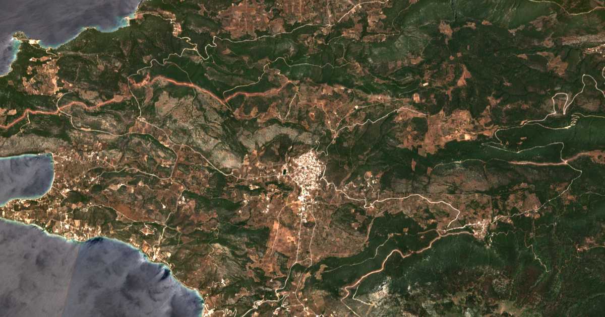 Satellitenkarte von Perachóra