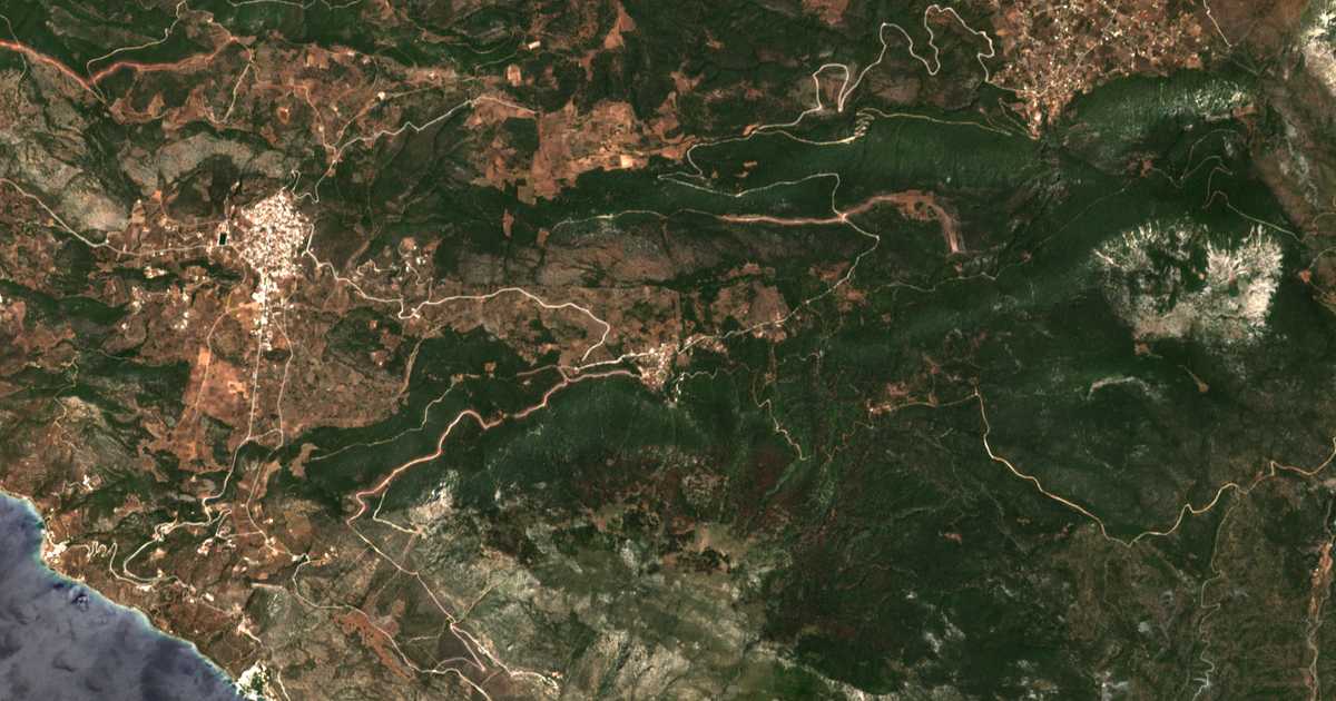 Satellitenkarte von Písia